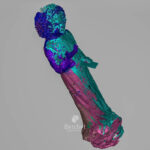 Visualizzazione statua dopo la scansione 3D come file digitale