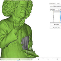 Visualizzazione statua dopo la scansione 3D come file digitale